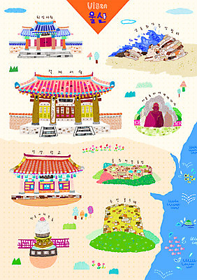 PSD 나무 문자 한국전통 꽃 바다 여행 고건축 지도 일러스트 유적지 어류 사람없음 관광지 상징물 울산 국내여행 봉수대 석계서원 어물동마애여래좌상 언양향교 주상절리 치산서원 향교 국내일러스트 식물 전통 건축물 상징 한국 수중동물 교육기관 서원 파일형식 불좌상