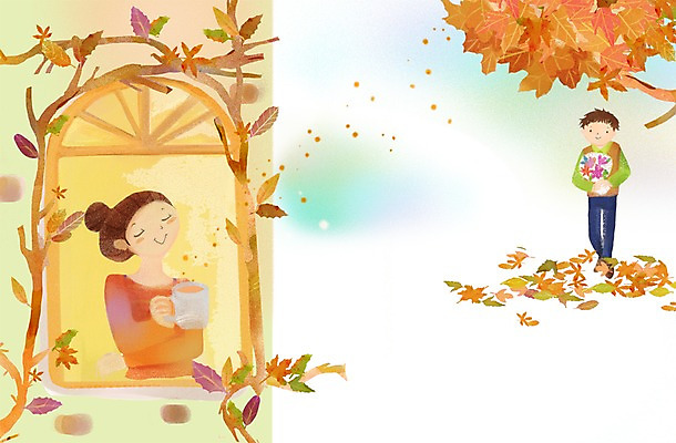 전신 PSD 나무 식물 계절 여자 남자 커피 꽃다발 백그라운드 단풍 프로포즈 낙엽 일러스트 창문 자연 단풍나무 서기 들기 사람 풍경 성인 두명 가을풍경 머그컵 가을 차 성인만 가을배경 국내일러스트 꽃 음료 잎 모션 컵 생태계 파일형식 가을_계절