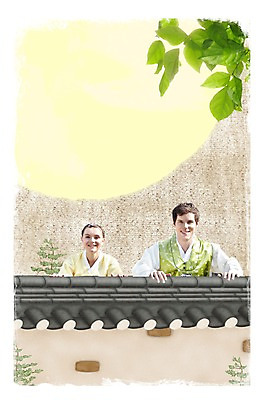 PSD 서양인 외국인 백인 편집 편집이미지 한국문화 한국전통 전통 커플 여자 명절 남자 행복 전통문화 문화 한국건축 한국 기와 미소 사람 상반신 20대 성인 두명 앞모습 담장 추석 보름달 달 한복 기와지붕 청년만 성인만 이미지편집 자연요소 동양문화 기념일 건축 감정 아시아 뷰포인트 관계 지붕 표정 인종 청년 전통의상 파일형식