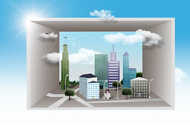 PSD 나무 구름 편집 편집이미지 종이 길 가로등 하늘 거리 비행기 주택 한명 사람 풍경 빌딩 건물 햇빛 도시 타운 이미지편집 자연요소 식물 1 건축물 공공시설 항공교통 대중교통 태양 파일형식