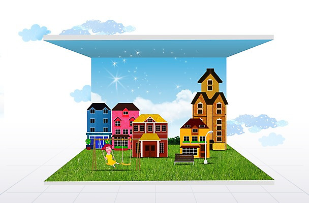 PSD 구름 편집 편집이미지 종이 길 가로등 벤치 하늘 거리 주택 한명 풍경 잔디 초원 건물 마을 도시 그네 타운 그네타기 이미지편집 자연요소 식물 1 건축물 공공시설 의자 놀이 사람 파일형식