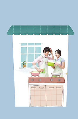 PSD 편집 편집이미지 식기 부부 커플 여자 남자 주방용품 남편 요리 서기 웃음 사람 동양인 상반신 성인 두명 30대 상점 식당 한국인 아내 요리중 간보기 장년만 성인만 이미지편집 생활용품 관계 모션 표정 인종 장년 파일형식