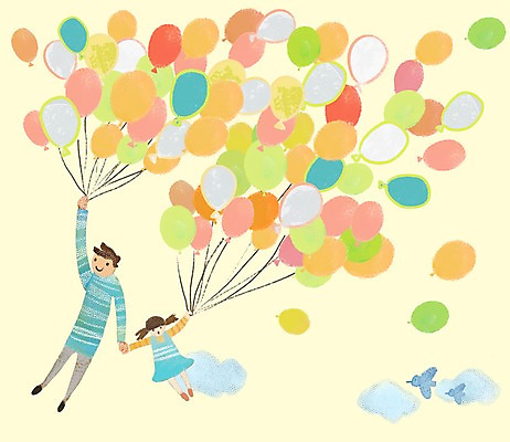 PSD 동물 구름 라이프스타일 여자 남자 딸 행복 어린이 일러스트 가족 조류 하늘 함께함 사람 소녀 성인 두명 라이프 화목 자녀 잡기 가족라이프 운반 아빠 풍선 부녀 국내일러스트 자연요소 감정 컨셉 관계 모션 생활 파일형식