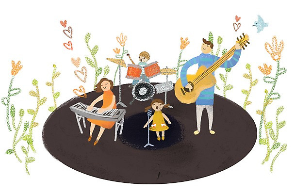 PSD 식물 동물 라이프스타일 여자 남자 꽃 딸 행복 아들 어린이 악기 연주 일러스트 노래 가족 조류 엄마 함께함 사람 소녀 소년 여러명 성인 라이프 화목 공연 자녀 기타 하트 가족라이프 밴드 건반 피아노 건반악기 아빠 마이크 음악회 합주 국내일러스트 모양 감정 음악 음향기기 다수 컨셉 관계 현악기 이벤트 생활 파일형식