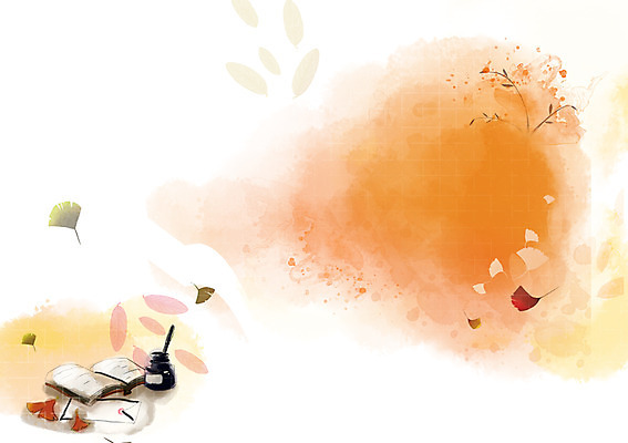 PSD 나무 식물 사계절 계절 백그라운드 낙엽 일러스트 자연 나뭇잎 잉크 풍경 사람없음 책 독서 펜 펼침 가을 자연백그라운드 가을배경 국내일러스트 잎 모션 필기구 생태계 파일형식 가을_계절