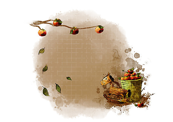PSD 나무 식물 사계절 계절 열매 백그라운드 낙엽 과일 일러스트 자연 나뭇잎 감 풍경 사람없음 장난감 바구니 가을 나뭇가지 말_게임 감나무 자연백그라운드 가을배경 국내일러스트 잎 생태계 파일형식 가을_계절