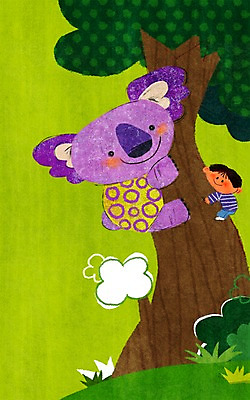 전신 PSD 나무 식물 동물 구름 캐릭터 남자 어린이 동물캐릭터 일러스트 포유류 함께함 한명 사람 소년 풀 즐거움 코알라 소통 천진난만 남자만 남자한명만 어린이만 소년만 소년한명만 일러캐릭터 자연요소 1 감정 컨셉 파일형식