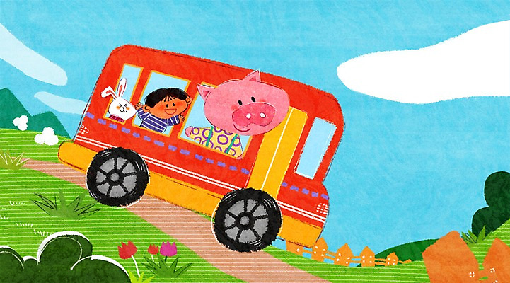 PSD 나무 식물 동물 구름 캐릭터 남자 꽃 길 어린이 동물캐릭터 일러스트 자동차 버스 함께함 한명 사람 소년 잔디 상반신 울타리 토끼 돼지 즐거움 토끼캐릭터 돼지캐릭터 소통 천진난만 남자만 남자한명만 어린이만 소년만 소년한명만 일러캐릭터 자연요소 1 감정 육상교통 컨셉 포유류 대중교통 담장 반려동물 파일형식