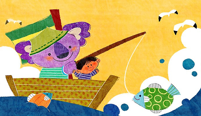 PSD 동물 캐릭터 남자 어린이 바다 동물캐릭터 일러스트 갈매기 조류 낚시 함께함 한명 사람 소년 상반신 낚싯대 즐거움 어류캐릭터 코알라 소통 천진난만 선박 남자만 남자한명만 어린이만 소년만 소년한명만 일러캐릭터 1 감정 컨셉 수상교통 포유류 레저 어류 낚시용품 파일형식