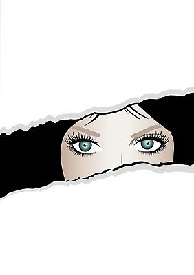 EPS 해외이미지 학생 응시 종이 얼굴 백그라운드 컨셉 일러스트 벽지 추상 사람 초록색 파란색 검은색 공백 손상 관찰 구멍 거친 눈동자 비밀 자르기 엿보기 찢어짐 깨짐 스파이 해외202004 해외일러스트 시선 컬러 무늬 모션 신체부위 눈_신체부위 파일형식 벡터 이미지허브