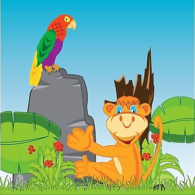 EPS 해외이미지 식물 동물 꽃 일러스트 조류 여름 바위 아기 만화 허브 그림 앵무새 코믹 지역 해외202004 해외일러스트 계절 사람 돌_바위 파일형식 벡터 이미지허브