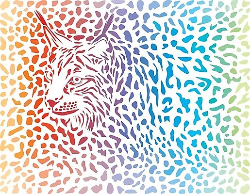 EPS 해외이미지 동물 디자인 백그라운드 일러스트 벽지 추상 털 그래픽 장식 고양이 그림 질감 육식동물 동물상 스라소니 해외202004 해외일러스트 무늬 포유류 반려동물 조형물 파일형식 벡터 이미지허브