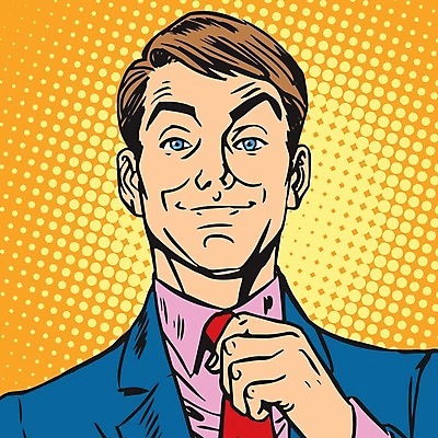 EPS 해외이미지 남자 일러스트 넥타이 한명 정장 상반신 성인 잡기 비즈니스맨 복고 팝아트 카툰스타일 성인남자한명만 해외202004 하프톤 해외일러스트 1 잡화 옷 컬러 비즈니스 모션 사람 직장인 그림 남자한명만 성인남자만 파일형식 벡터 이미지허브