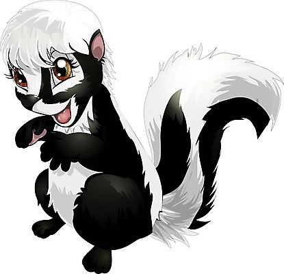 EPS 해외이미지 동물 한마리 동물캐릭터 백그라운드 일러스트 사람없음 반려동물 귀여움 검은색 흰색 꼬리 카툰스타일 스컹크 해외202004 해외일러스트 일러캐릭터 캐릭터 1 컬러 컨셉 파일형식 벡터 이미지허브