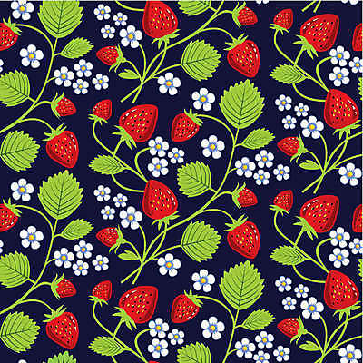 EPS 해외이미지 식물 디자인 음식 백그라운드 꽃무늬 패턴 과일 일러스트 자연 벽지 딸기 그래픽 장식 빨간색 여름 파란색 정원 주스 잼 타일 오브젝트 질감 바이오 해외202004 해외일러스트 계절 꽃 음료 컬러 무늬 소스_음식 생태계 파일형식 벡터 이미지허브