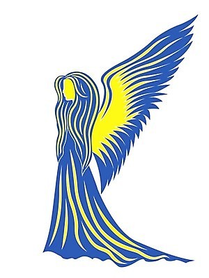 EPS 해외이미지 배너 드레스 옷 여자 실루엣 무기 얼굴 상징 포즈 컨셉 날개 일러스트 천사 아이디어 파란색 노란색 머리 희망 꿈 흰색 깃발 영혼 대표 기적 심볼 그림 비전 고립 신앙심 우크라이나 해외202004 해외일러스트 감정 유럽 컬러 촬영기법 사람 신체부위 파일형식 벡터 나라 이미지허브