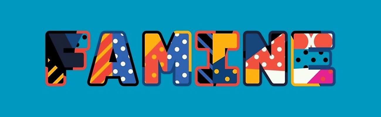 EPS 해외이미지 음식 컨셉 일러스트 아이디어 미술 타이포그라피 단어 질병 가난 기아 난민 테마 해외202004 해외일러스트 문자 의학 문화예술 사회이슈 파일형식 벡터 이미지허브