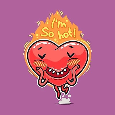 JPG 해외이미지 일러스트 불 사람없음 눈감음 점프 하트 수줍음 하트캐릭터 해외일러스트 일러캐릭터 자연요소 모양 캐릭터 감정 모션 파일형식 이미지허브