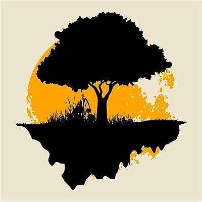 EPS 해외이미지 나무 꽃 실루엣 섬 백그라운드 일러스트 자연 하늘 풍경 사람없음 여름 침묵 새벽 달 야간 땅 장면 수평선 해외202004 해외일러스트 자연요소 식물 계절 촬영기법 소리 생태계 파일형식 벡터 이미지허브