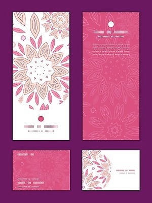 EPS 해외이미지 디자인 배너 꽃 분홍색 꽃무늬 패턴 일러스트 프레임 사람없음 세트 해외202004 해외일러스트 식물 컬러 무늬 파일형식 벡터 이미지허브