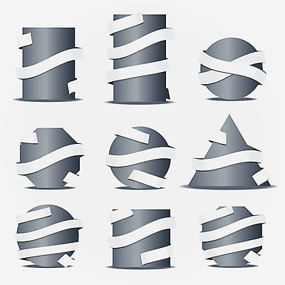EPS 해외이미지 리본 스티커 일러스트 사람없음 세트 라벨 사각형 공백 회색 원형 삼각형 감싸기 팔각형 해외202004 해외일러스트 도형 컬러 모션 프레임 파일형식 벡터 이미지허브