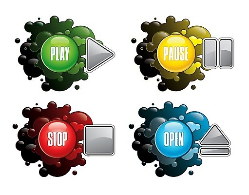 EPS 해외이미지 모양 실루엣 음악 일러스트 놀이 화살 그래픽 빨간색 초록색 파란색 빛 세트 반사 노란색 소리 거품 얼룩 오픈 원형 은색 볼륨 수집 심볼 사인 오디오 고립 그만 엘리먼트 제어 해외202004 해외일러스트 도형 컬러 문화예술 촬영기법 전자제품 파일형식 벡터 이미지허브