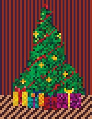 EPS 해외이미지 모양 나무 백그라운드 크리스마스 겨울 일러스트 공 주택 형상 선물 내부 장식 빨간색 초록색 상자 장난감 방 축하 황금 만화 전나무 픽셀 해외202004 해외일러스트 식물 계절 기념일 컬러 컨셉 건물 파일형식 벡터 이미지허브