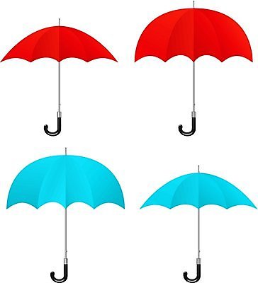EPS 해외이미지 계절 컨셉 일러스트 우산 비즈니스 날씨 손잡이 안전 빨간색 파란색 세트 봄 가을 오픈 보호 복고 보안 양산 해결 보호자 헬프 해외202004 해외일러스트 컬러 도움 파일형식 벡터 이미지허브