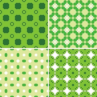 EPS 해외이미지 백그라운드 패턴 일러스트 벽지 초록색 세트 흰색 4 정사각형 해외202004 해외일러스트 도형 컬러 무늬 숫자 파일형식 벡터 이미지허브