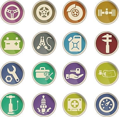 EPS 해외이미지 종이 스티커 일러스트 유리 열쇠 통 라벨 도구 바퀴 심볼 펌프 속도계 캘리퍼스 해외202004 해외일러스트 재질 프레임 공구 파일형식 벡터 이미지허브