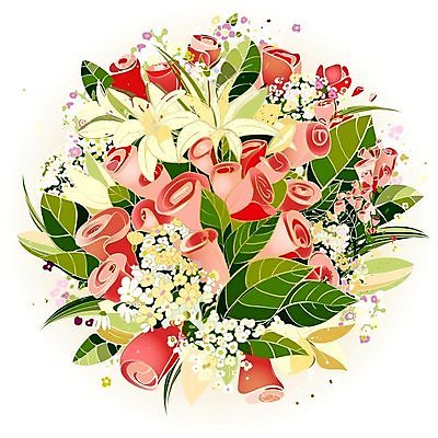 EPS 해외이미지 식물 꽃 분홍색 꽃다발 백그라운드 잎 꽃무늬 일러스트 자연 장식 빨간색 초록색 컬러풀 장미 정원 벚꽃 흰색 원형 백합 다발 꽃집 그림 고립 해외202004 해외일러스트 도형 컬러 무늬 상점 생태계 파일형식 벡터 이미지허브