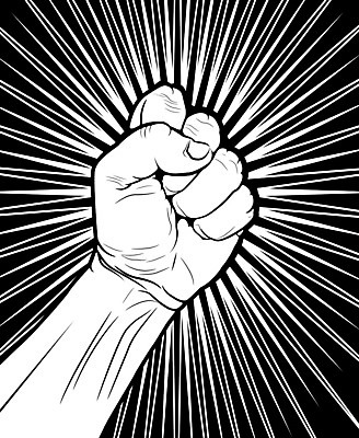 EPS 해외이미지 손 포즈 일러스트 통신 흑백 힘 주먹 자유 광선 분노 충돌 사인 반항 혁명 연대 필승 항의 해외202004 해외일러스트 감정 컨셉 모션 촬영기법 신체부위 우승 파일형식 벡터 이미지허브