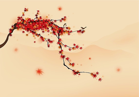 EPS 해외이미지 나무 단풍 잎 패턴 일러스트 자연 조류 바람 산 빨간색 일본 중국 가을 나뭇가지 해외202004 해외일러스트 자연요소 식물 동물 계절 아시아 컬러 무늬 날씨 생태계 파일형식 벡터 이미지허브