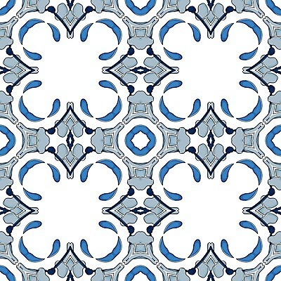 EPS 해외이미지 전통 디자인 패턴 일러스트 벽지 추상 장식 파란색 흰색 포르투갈 타일 묘사 정사각형 스페인어 엘리먼트 튀니지 해외202004 해외일러스트 도형 유럽 컬러 무늬 아프리카 파일형식 벡터 이미지허브