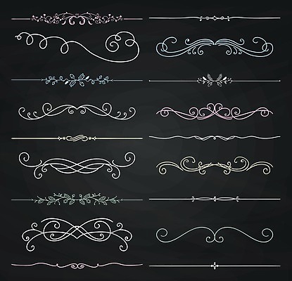 EPS 해외이미지 디자인 일러스트 사람없음 세트 빈티지 우아함 라인아트 고딕 바로크 빅토리아 해외202004 해외일러스트 선 컨셉 파일형식 벡터 이미지허브