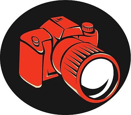 EPS 해외이미지 일러스트 검은배경 그래픽 카메라 장비 디지털카메라 복고 전자 해외202004 해외일러스트 백그라운드 전자제품 검은색 파일형식 벡터 컬러 이미지허브