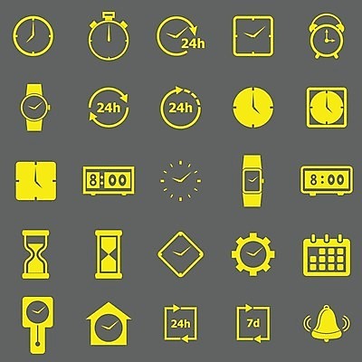 EPS 해외이미지 디자인 시계 일러스트 그래픽 픽토그램 노란색 디지털 장비 회색 정보 달력 시간 원형 날짜 야간 수집 심볼 손목시계 측정 사인 공포 기어 H 고립 분 엘리먼트 인터페이스 초시계 해외202004 해외일러스트 자연요소 도형 알파벳 컬러 장신구 파일형식 벡터 이미지허브