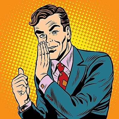 EPS 해외이미지 남자 일러스트 한명 정장 손짓 상반신 성인 비즈니스맨 귓속말 복고 팝아트 카툰스타일 눈치 성인남자한명만 해외202004 하프톤 해외일러스트 1 옷 컬러 비즈니스 모션 사람 직장인 그림 남자한명만 성인남자만 파일형식 벡터 이미지허브