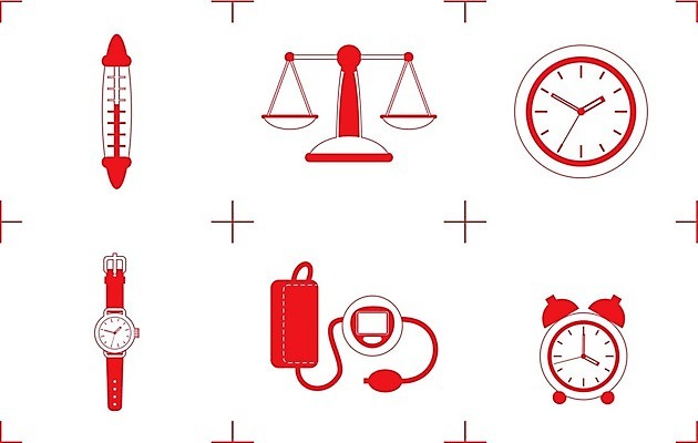 EPS 해외이미지 시계 일러스트 빨간색 기계 자명종 흰색 상품 온도계 만화 오브젝트 흰배경 그림 고립 해외202004 해외일러스트 컬러 백그라운드 알람 파일형식 벡터 이미지허브