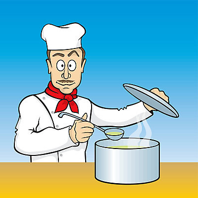 EPS 해외이미지 음식 일러스트 요리 주방 숟가락 요리사 수프 더위 만화 국자 해외202004 해외일러스트 직업 주방용품 날씨 수저 파일형식 벡터 이미지허브