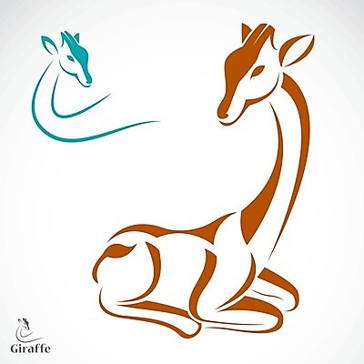 EPS 해외이미지 디자인 어린이 일러스트 사람없음 스케치 기린 해외202004 해외일러스트 포유류 미술 사람 파일형식 벡터 이미지허브