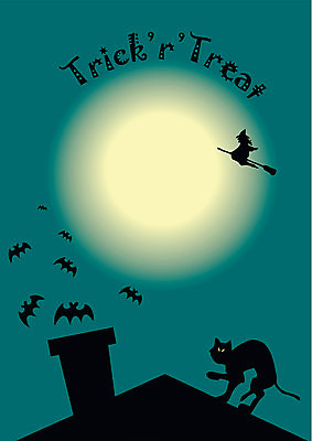 EPS 해외이미지 실루엣 일러스트 장난 휴가 미술 고양이 할로윈 달 대접 야간 마녀 박쥐 해외202004 해외일러스트 자연요소 포유류 문화예술 촬영기법 반려동물 파일형식 벡터 이미지허브