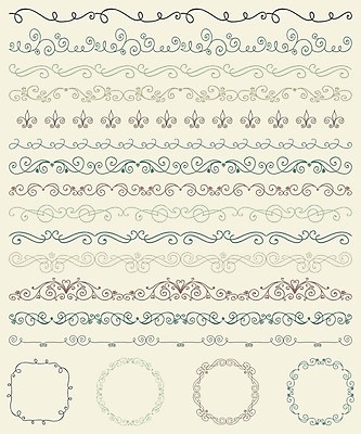 EPS 해외이미지 디자인 선 일러스트 프레임 사람없음 세트 빈티지 원형 우아함 테두리 고딕 바로크 빅토리아 해외202004 해외일러스트 도형 컨셉 파일형식 벡터 이미지허브