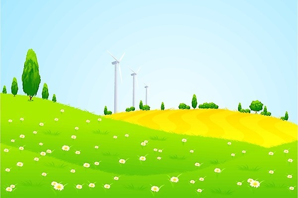 EPS 해외이미지 나무 식물 꽃 백그라운드 잎 일러스트 자연 하늘 풍경 사람없음 야외 초록색 여름 파란색 환경 봄 땅 언덕 장면 내추럴 캐모마일 수평선 해외202004 해외일러스트 계절 컬러 허브 생태계 파일형식 벡터 이미지허브