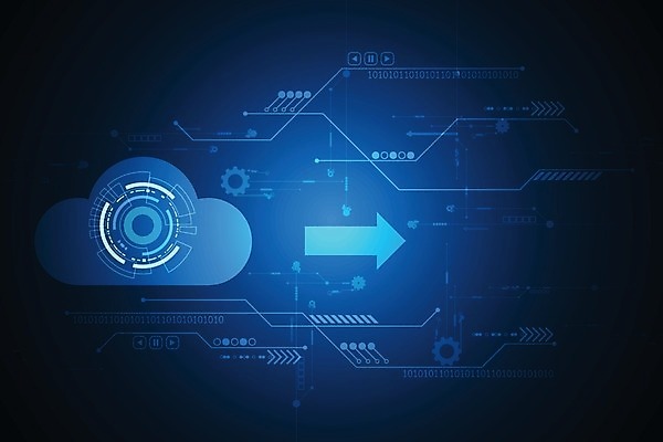 EPS 해외이미지 디자인 화살표 컨셉 일러스트 추상 미래 사람없음 그래픽 파란색 디지털 구름모양 해외202004 해외일러스트 모양 컬러 무늬 파일형식 벡터 구름_자연 이미지허브