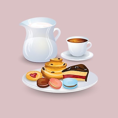 EPS 해외이미지 접시 조각 일러스트 유리 사탕 요리 컵 초록색 과자 케이크 숟가락 검은색 빵집 우유 흰색 조끼 차 달콤 맛 잼 설탕 굽기 레몬 민트 컵받침 메뉴 향 마카롱 건포도 번 페스츄리 해외202004 해외일러스트 식기 음료 빵 컬러 컨셉 과일 재질 포도 디저트 유제품 수저 상점 외투 소스_음식 구이 허브 받침대 건과일 파일형식 벡터 이미지허브