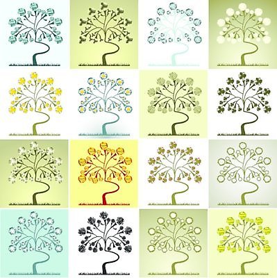 EPS 해외이미지 나무 식물 꽃 실루엣 백그라운드 잎 꽃무늬 곡선 일러스트 프레임 사람없음 세트 해외202004 해외일러스트 선 무늬 촬영기법 파일형식 벡터 이미지허브