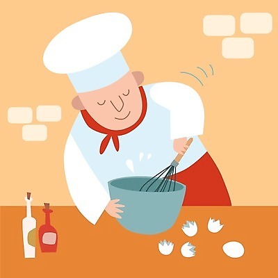 EPS 해외이미지 일러스트 디저트 요리 주방 식당 계란 요리사 치킨 튀김 껍질 반죽 노른자 단백질 스크램블 제빵사 해외202004 해외일러스트 직업 음식 상점 알 계란요리 닭고기요리 영양소 파일형식 벡터 이미지허브
