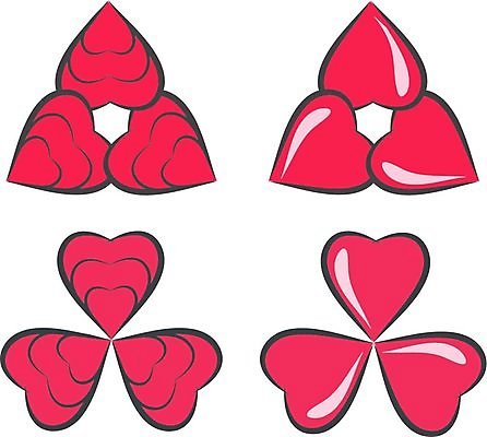 EPS 해외이미지 감정 일러스트 추상 사랑 빨간색 하트 고립 해외202004 해외일러스트 모양 컬러 무늬 파일형식 벡터 이미지허브