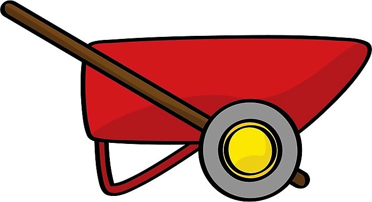 EPS 해외이미지 컨셉 일러스트 미술 그래픽 빨간색 수레 화물 공구 업무 만화 해외202004 해외일러스트 컬러 문화예술 카트 운송업 도구 작업 파일형식 벡터 이미지허브